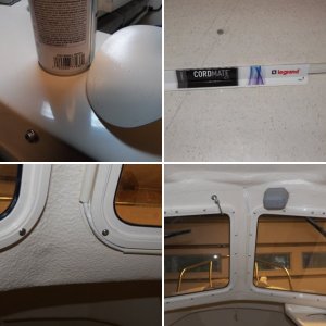This is my home-brew insulating paint.  It is some leftover latex water proofing paint used on concrete block prior to applying a stucco finish.  It dries thick and to a consistency about like a pencil eraser.  I'm adding micro balloons to it (the secret ingredient).