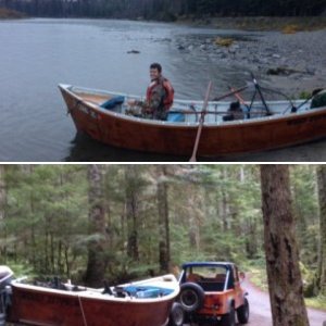 Jeep and Drift Boat - Ready for Fishing
