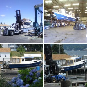 Our 2012 new home:   Port Niantic boat valet facility in Niantic Bay Connecticut.