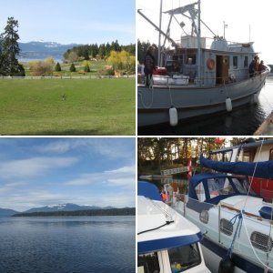 Easter weekend rafted with friends sv Shangrila and mv Doc swan  Wallace Island BC