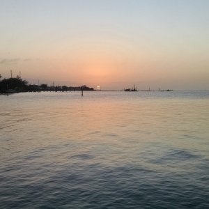 Out on the tip of the beach at the Black Fin almost every night for the sunset