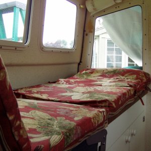 Child's Bed Across Top of Galley and Helm Seat