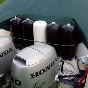 5 Fenders Stored in Transom