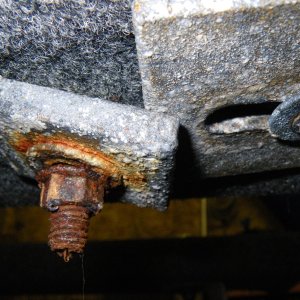Trailer bunk support and tie-down.  5 years old, always washed down with fresh water, after launch and retrieve.
Pacific trailer, single axel, bunks and side boards.