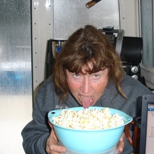 Popcorn for breakfast cause ya can and it won't stop raining and...break out the rum!