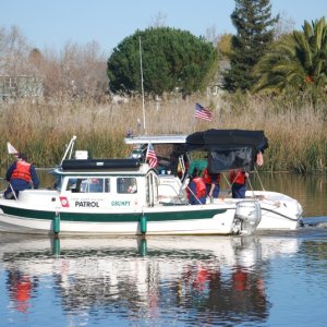 Grumpy Practicing Side Tows USCG Auxiliary