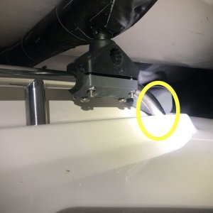 Roof rack leak point - from roof