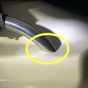 Roof rack leak point - top entry