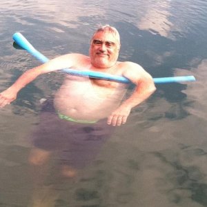 Pat Takes a Dip in Rimrock Lake - Like a Pool Full of Ice Cubes 9-8-11