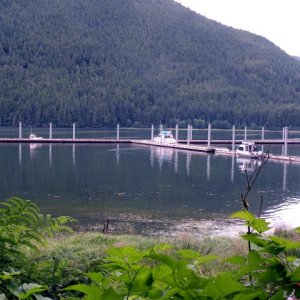 View of public dock at Taku Harbor
