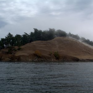 Spieden steaming after the August rains stopped