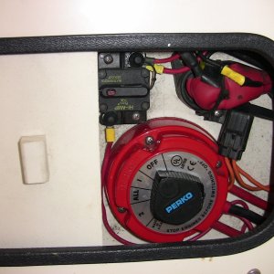 Battery switch, connectors, fuses