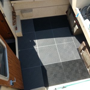 When I was at Powell back in May my biggest peeve was cleaning the cockpit sole every night. It seems it was always wet and dirty and getting tracked all over inside the cabin.