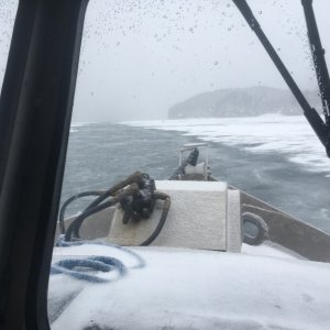 Last trip in to pick / pull pots for the season water starting to get a little hard. A friends boat, the JMR-TOO is in the slip in Homer.