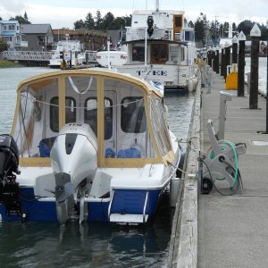 "Betty Ann" at La Conner "F" Dock -- Stern View
