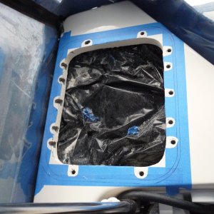 Fastener holes drilled out to 3/8" and foam core dremeled out.