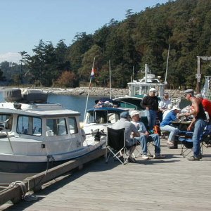 great BS session on the dock