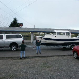 Happiness is taking delivery of your new C-Dory at the Factory