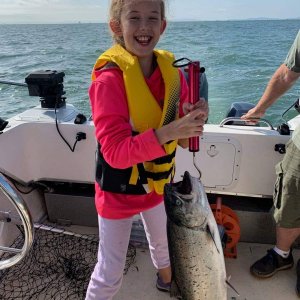 Our niece's first fish