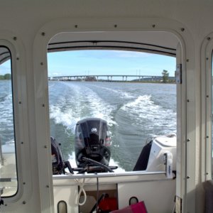 Cruising up the channel