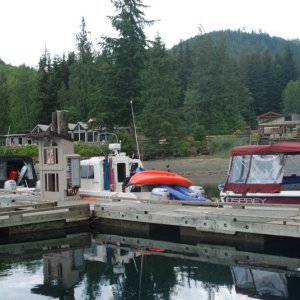 Flotilla docked at Blind Channel