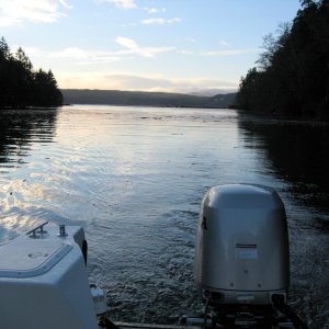 Media 'Stern shot entering Fisherman?s Cove' in album 'Jay (Brad), enjoying getting use to the helm'