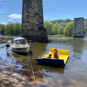 looking downriver