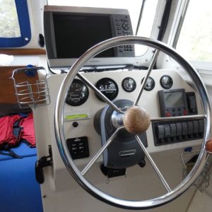 Drive unit with SmartController.  The Flux Gate Compass and Course Computer are mounted elsewhere.