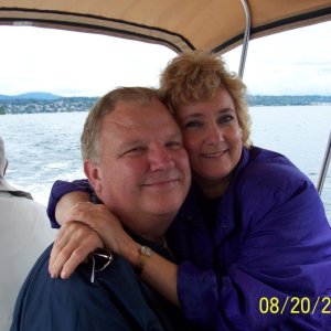 Two very happy boat owners