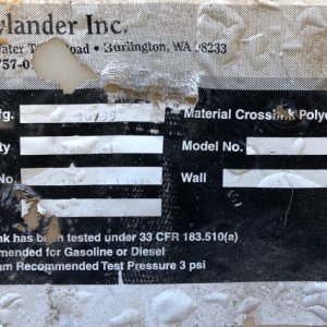 old port tank paper label
