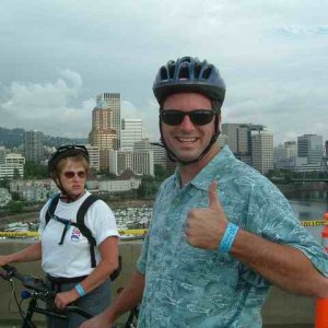 20030810 - 04 Portland Bridge Pedal - John & Mom