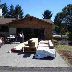 20040814 - 01 Helping Family Remodel...see the 2 car garage