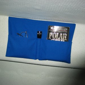 Cuddy fabric pocket shelf