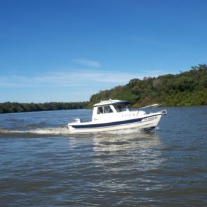 Cruising Appalacheecola River C-Dory gathering