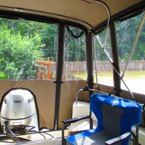 Camperback panels down. Makes it nice and cozy when raining or wind is blowing.