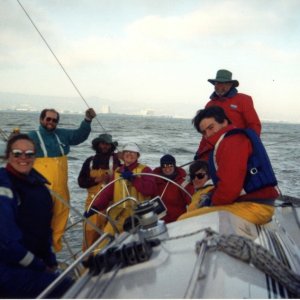 Teaching Sailing -- Olympic Circle Sailing School.  Berkeley.  1990.
