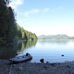 Went ashore in the evening for a hike to Newton Lake