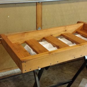 Cooler rack made from Cedar 2x4