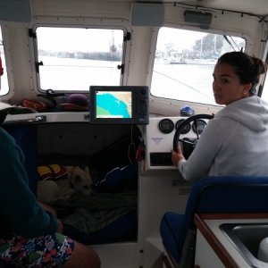 Capt. Kett teaching Katie