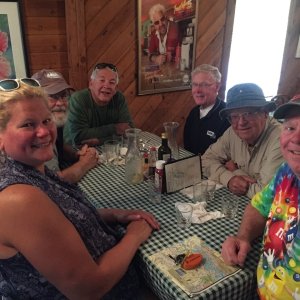 Colby, Rosanne, Bernie, Floyd, Pedro & Chuck at Giusti\'s Restaurant.