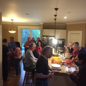Dining at one of Susan\'s friend\'s \"castle\".