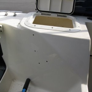 Mounting holes drilled into Port laz.