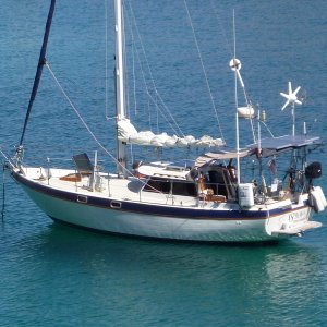 S/V Isabella in the Sea Of Cortez, the  precurser to Salty Paws.