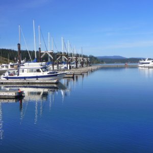 The only boat at the Friday Harbor guest dock as well.