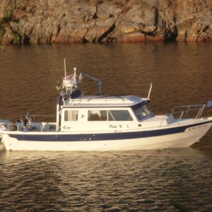 Anchored in the Tombolo, Lopez Pass