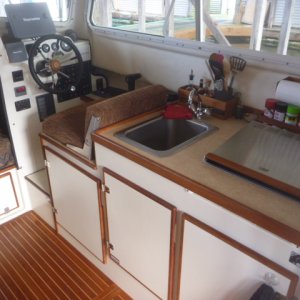 Starboard side & new Formica counter tops.