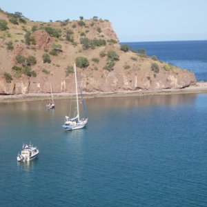 Agua Verde, Baja California Sur. It is mostly cruising sailboats moving south on this trip.