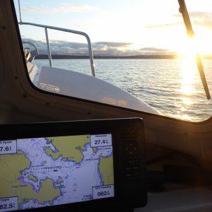 Sunrise leaving Friday Harbor
