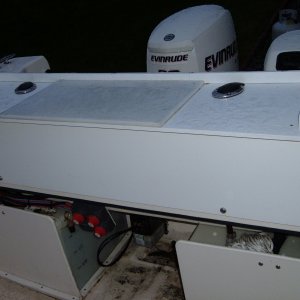Starboard under table closing off motor well