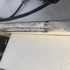 Plastic cap removed to reveal the separation